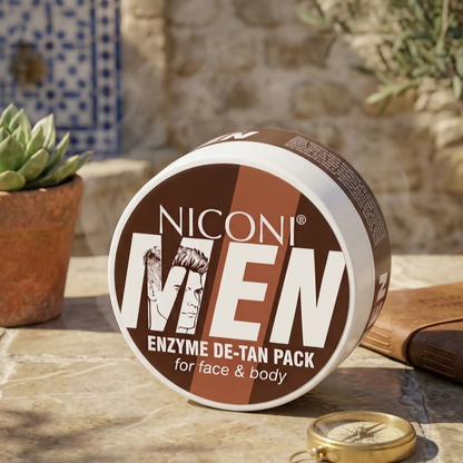 Niconi Men Enzyme De-Tan Pack for Face & Body |300gram