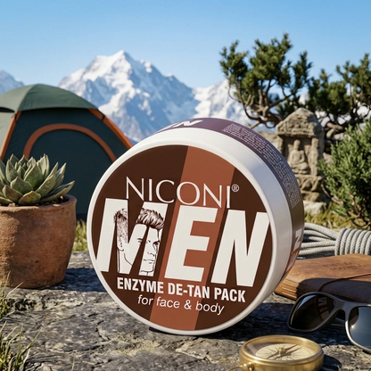 Niconi Men Enzyme De-Tan Pack for Face & Body |300gram