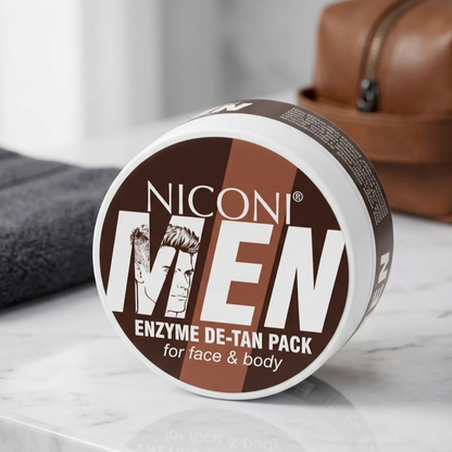Niconi Men Enzyme De-Tan Pack for Face & Body |300gram