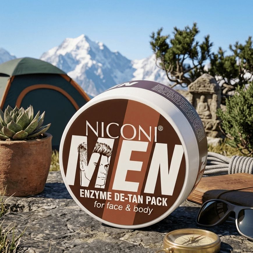 Niconi Men Enzyme De-Tan Pack for Face & Body |300gram