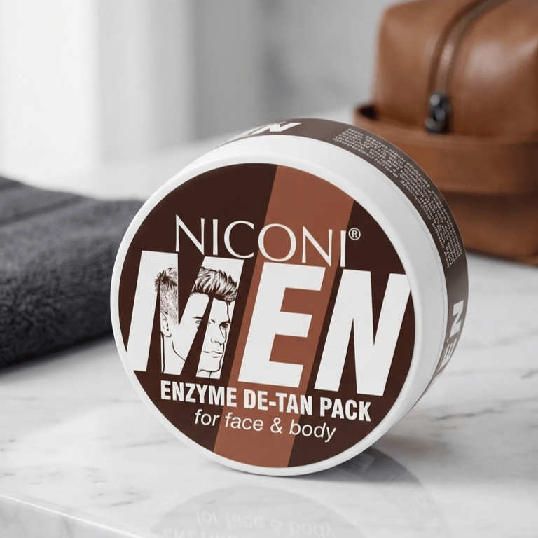 Niconi Men Enzyme De-Tan Pack for Face & Body |300gram