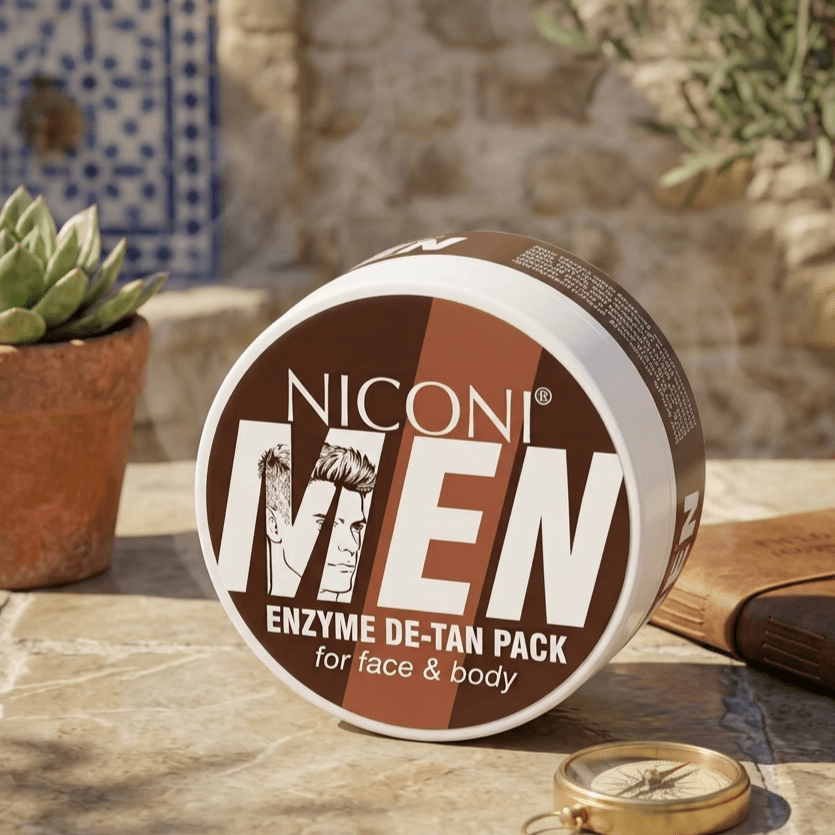 Niconi Men Enzyme De-Tan Pack for Face & Body |300gram