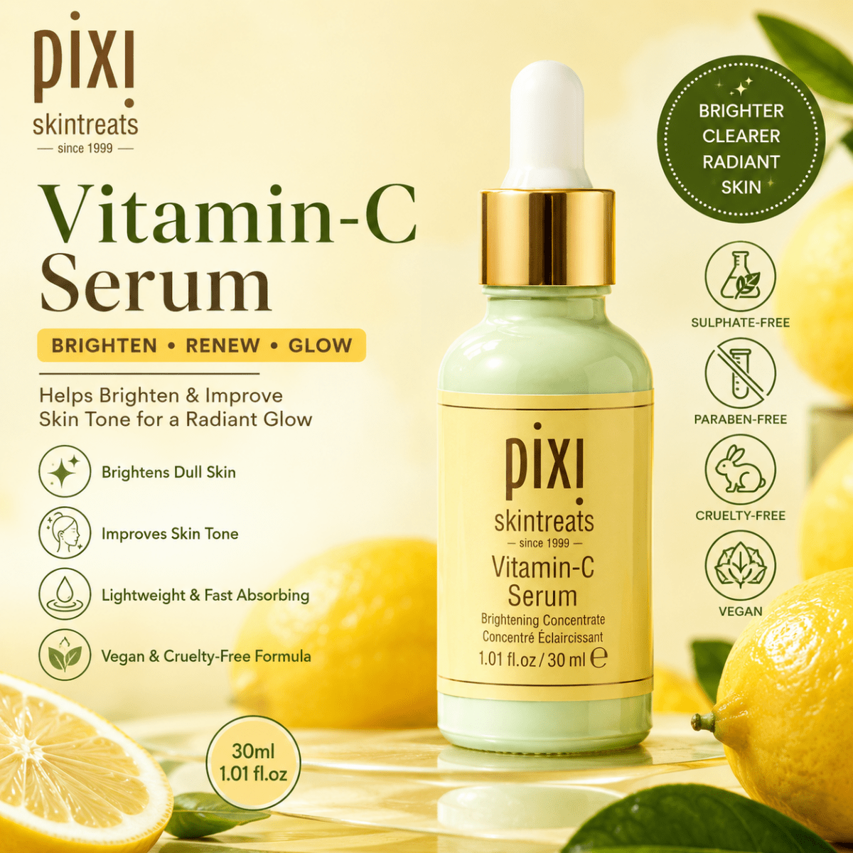 Pixi Vitamin C Serum | Brightens and Improves Skin Tone - 30ml