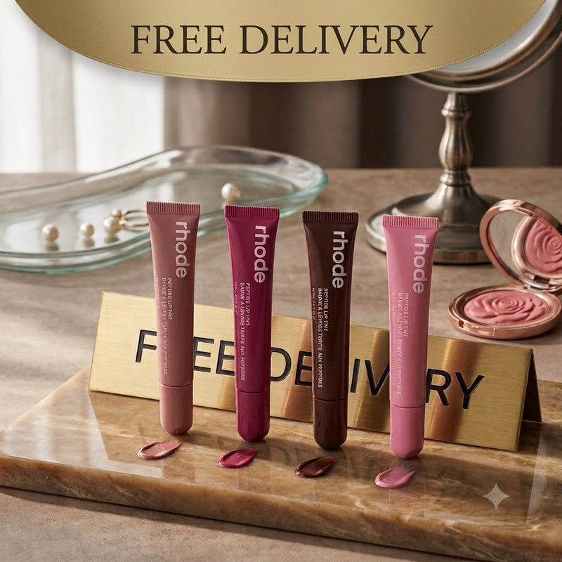 Rhode Peptide Lip Tint Set – Pack of 4 Shades | Espresso + Ribbon + Salty tan + Peach pit